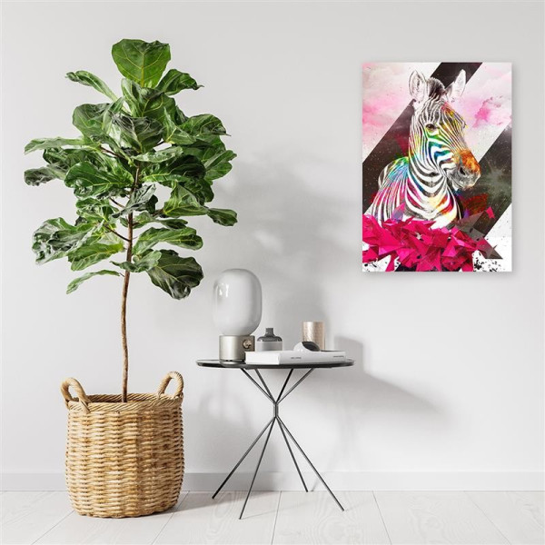 Feeby Obraz na płótnie Abstrakcyjna zebra i kształty 40x60