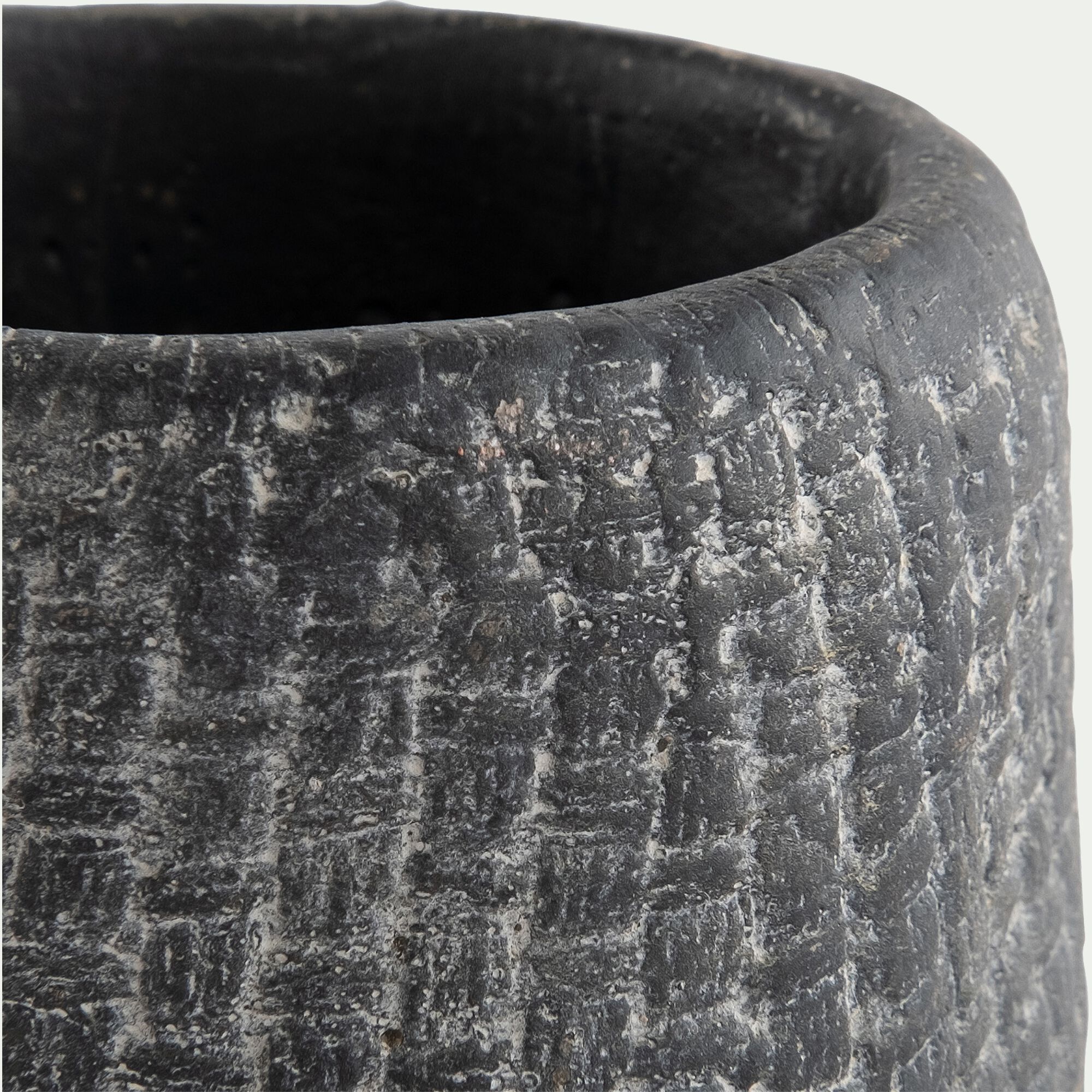 JAHA - Cache-pot en ciment - gris ardoise D8xH7cm