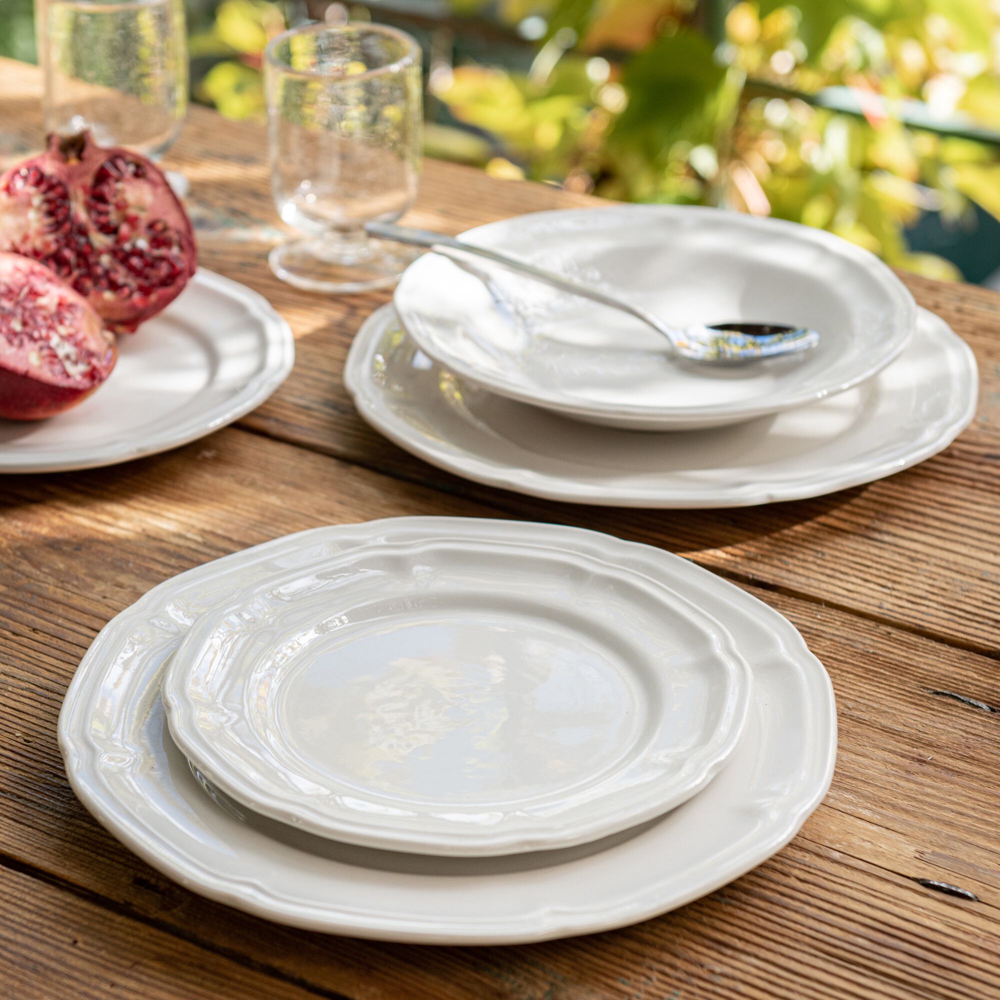 MARLI - Service de vaisselle en porcelaine - blanc