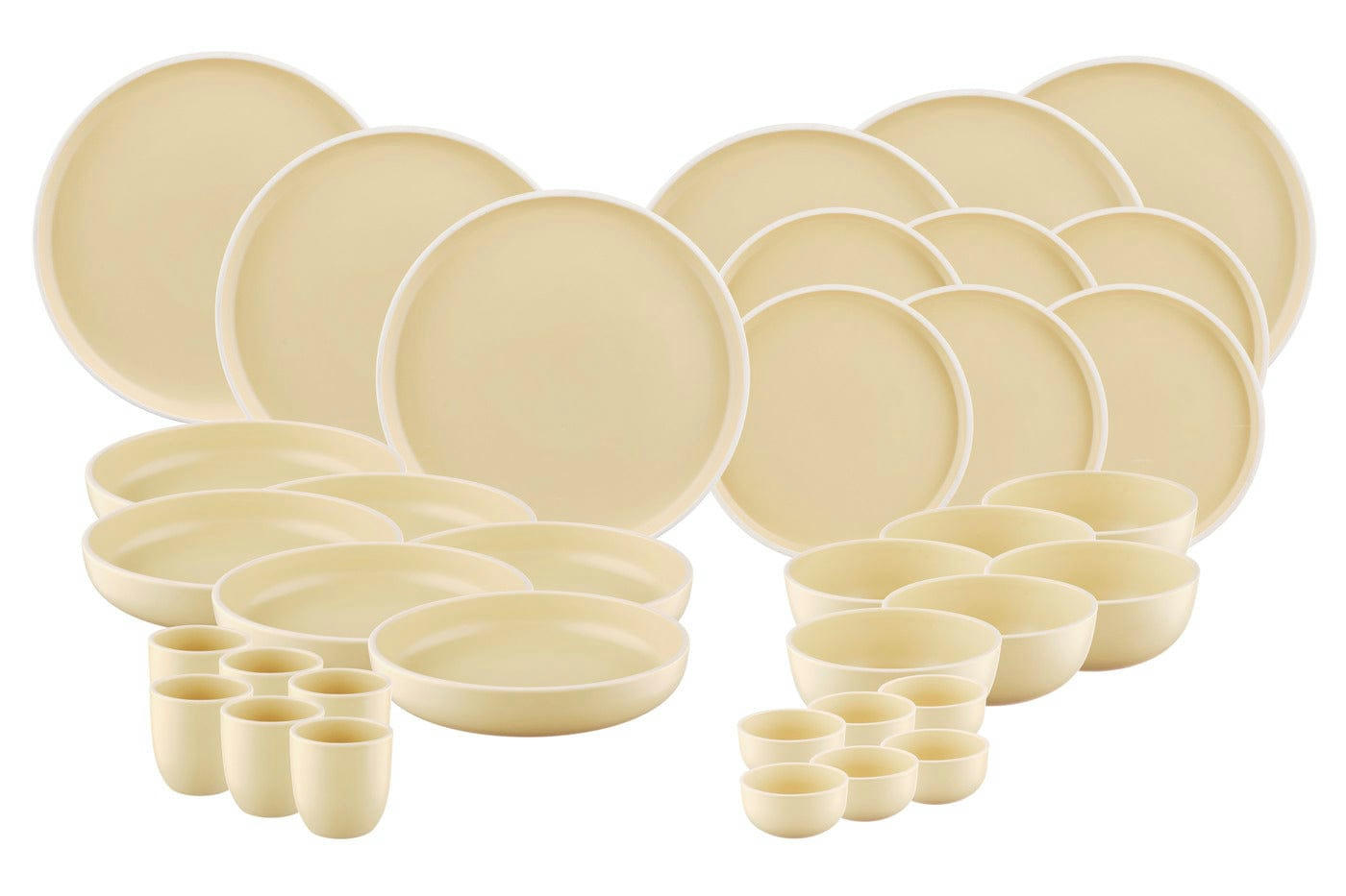 ORIGIN - Set vaisselle 36 pièces en grès beige