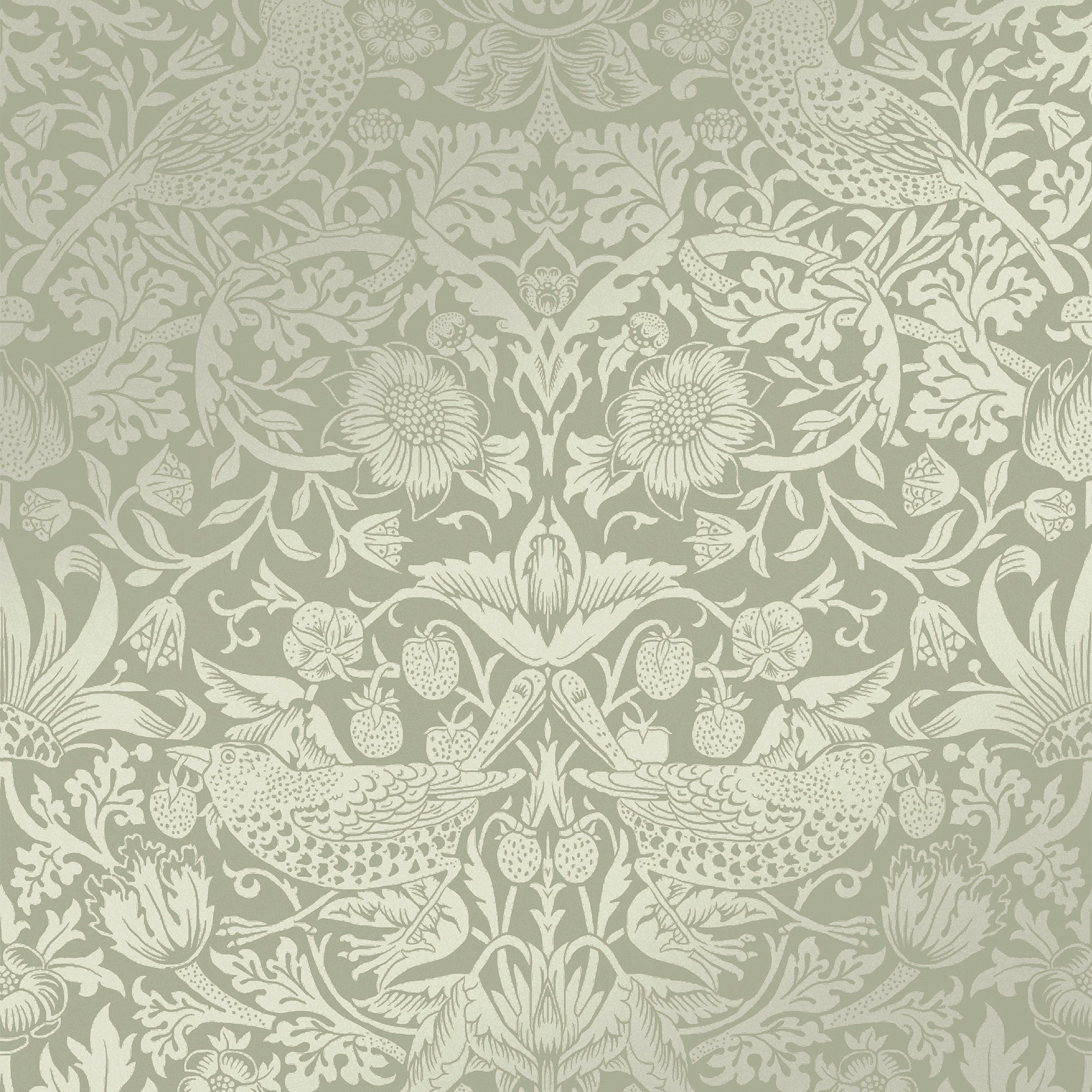 William Morris at Home Vliesbehang Strawberry Thief Fibrous - 10mx52cm