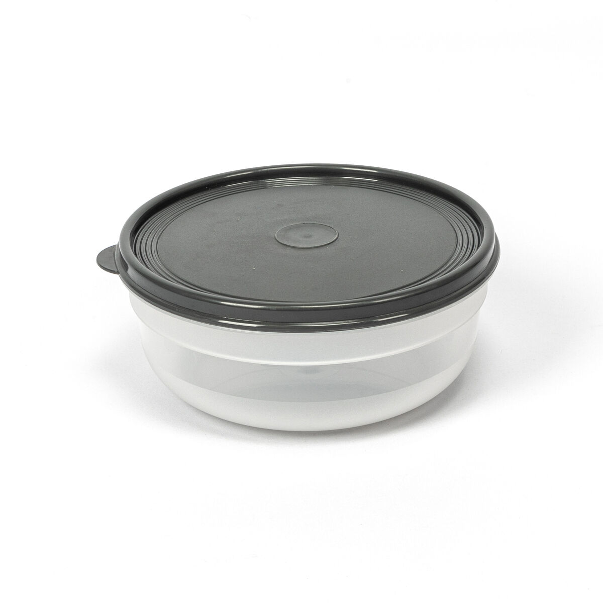 Caixa redonda com tampa cinza 1,3l