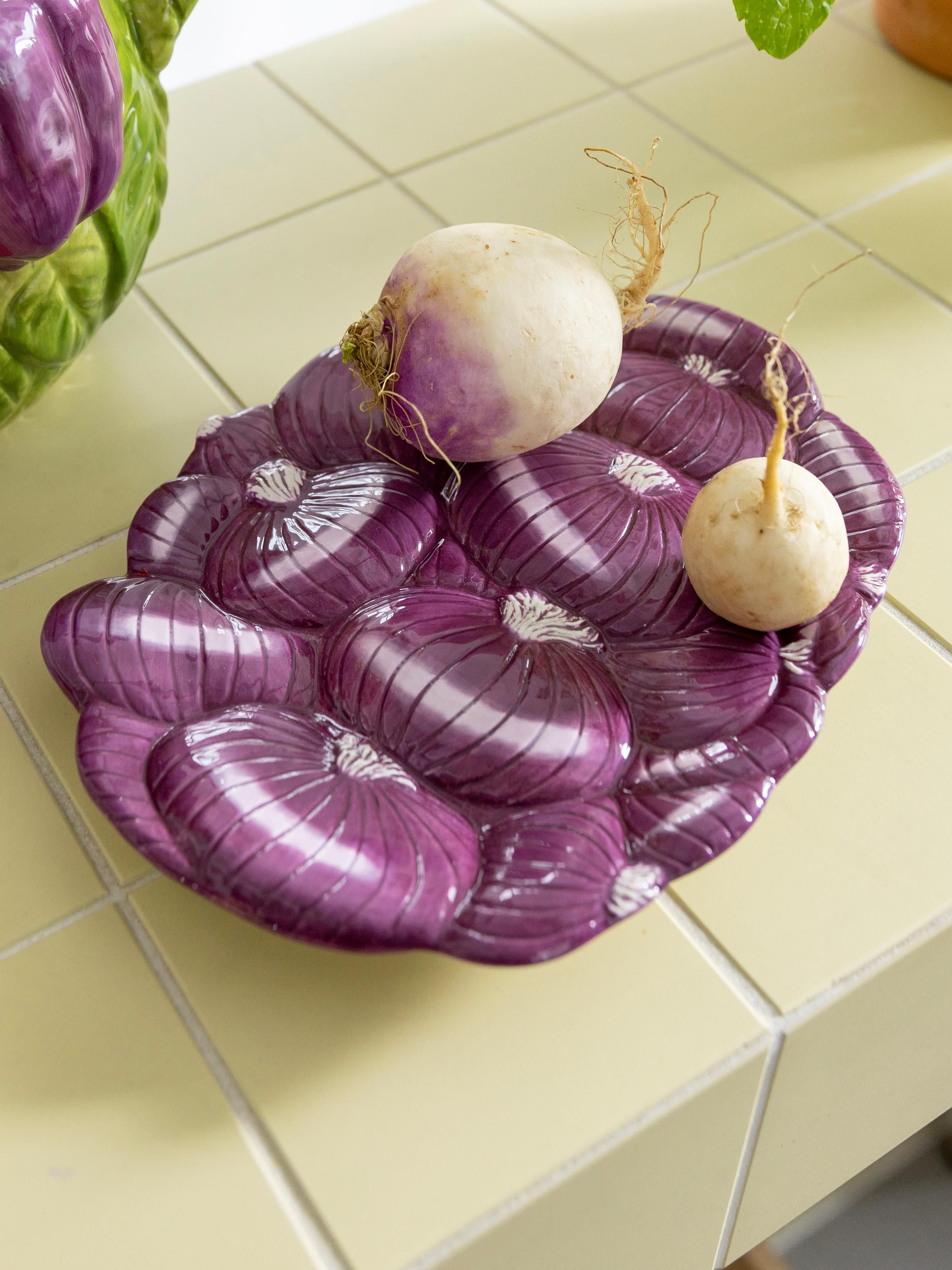Handbemalte Servierplatte Legume