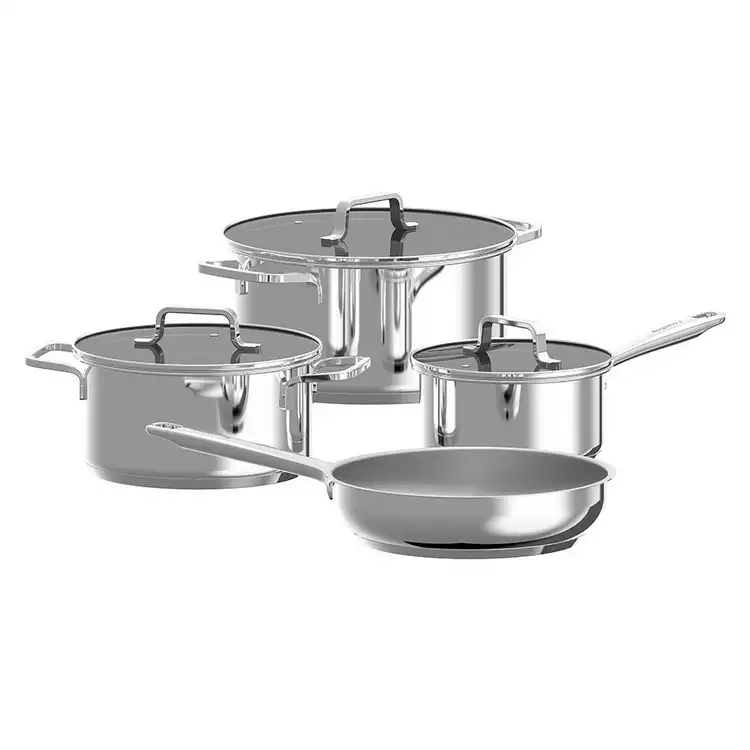 Berghoff Helix 4PC Recycled Stainless Steel Cookware Set