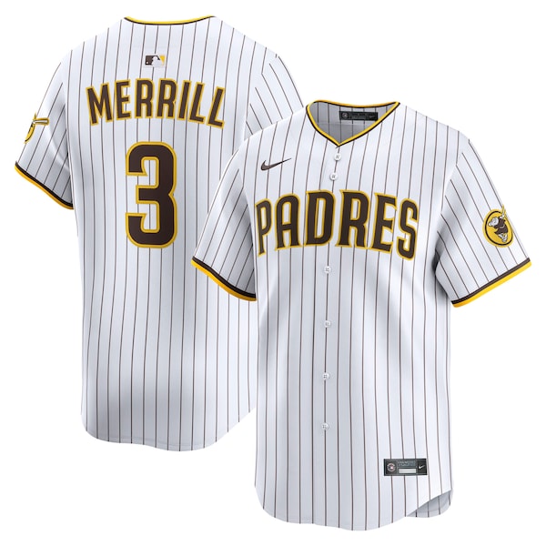 Jackson Merrill San Diego Padres Nike Alternate Limited Player Jersey - White