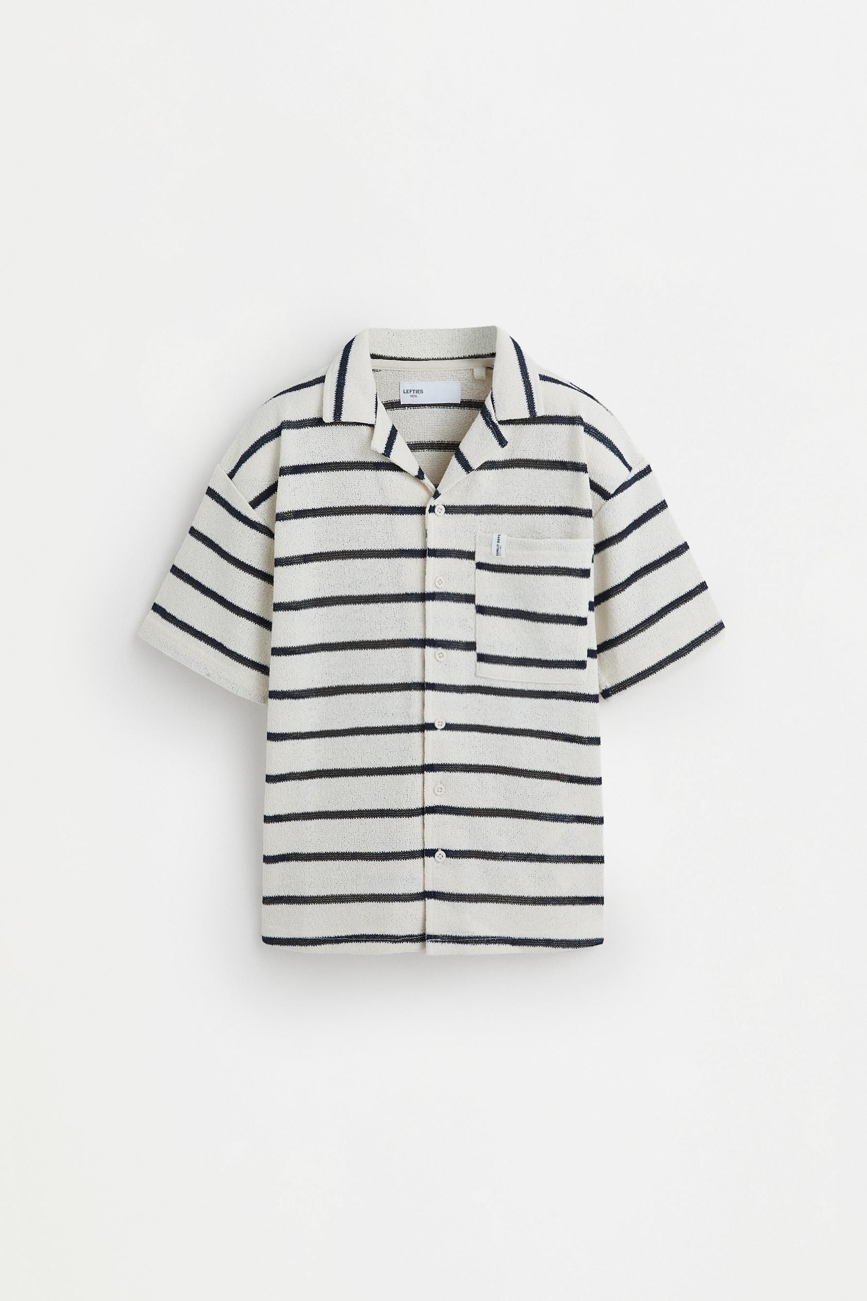Camisa punto cortado rayas