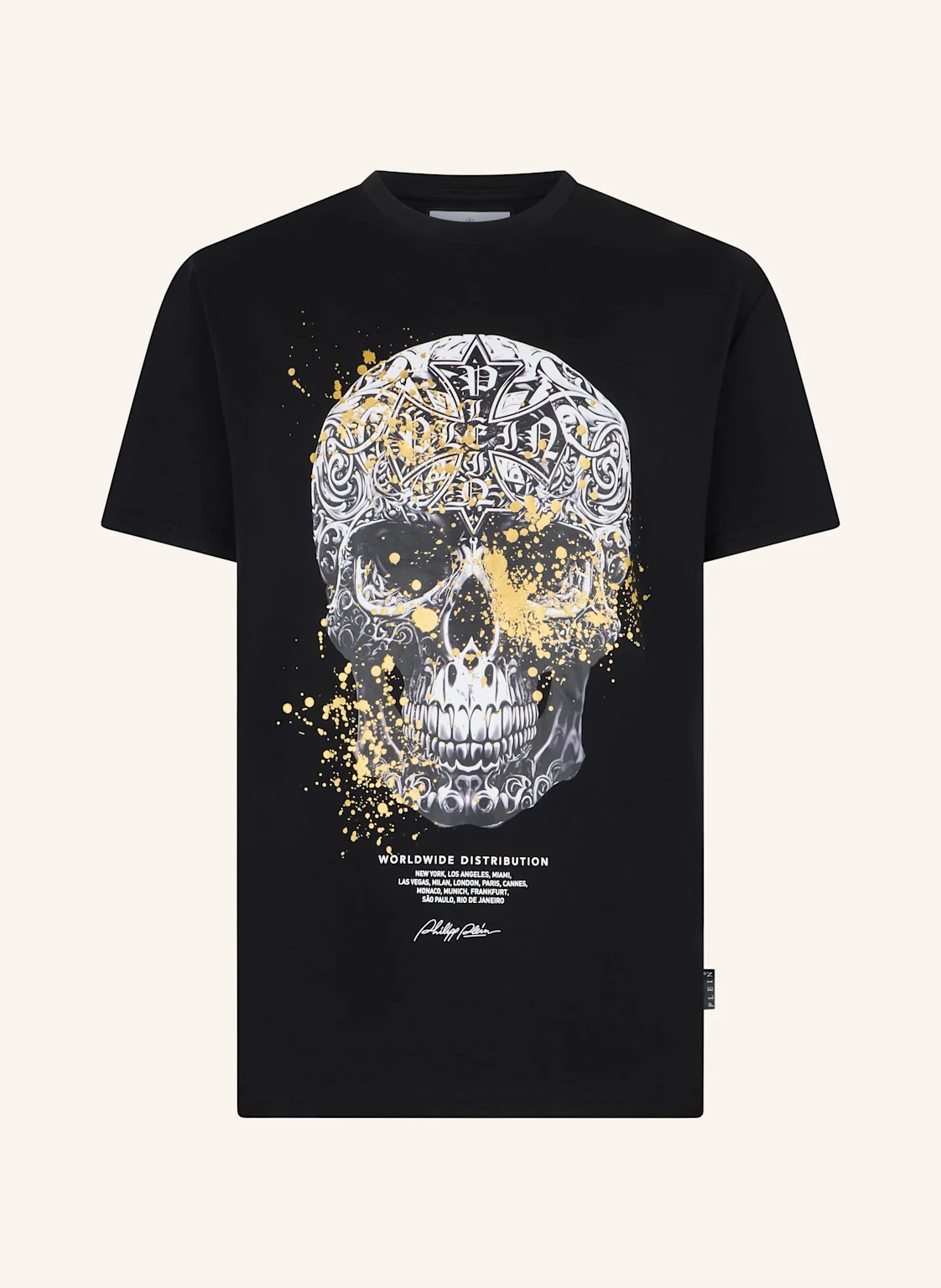 PHILIPP PLEIN Kurzarm-Rundhals-T-Shirt SKULL