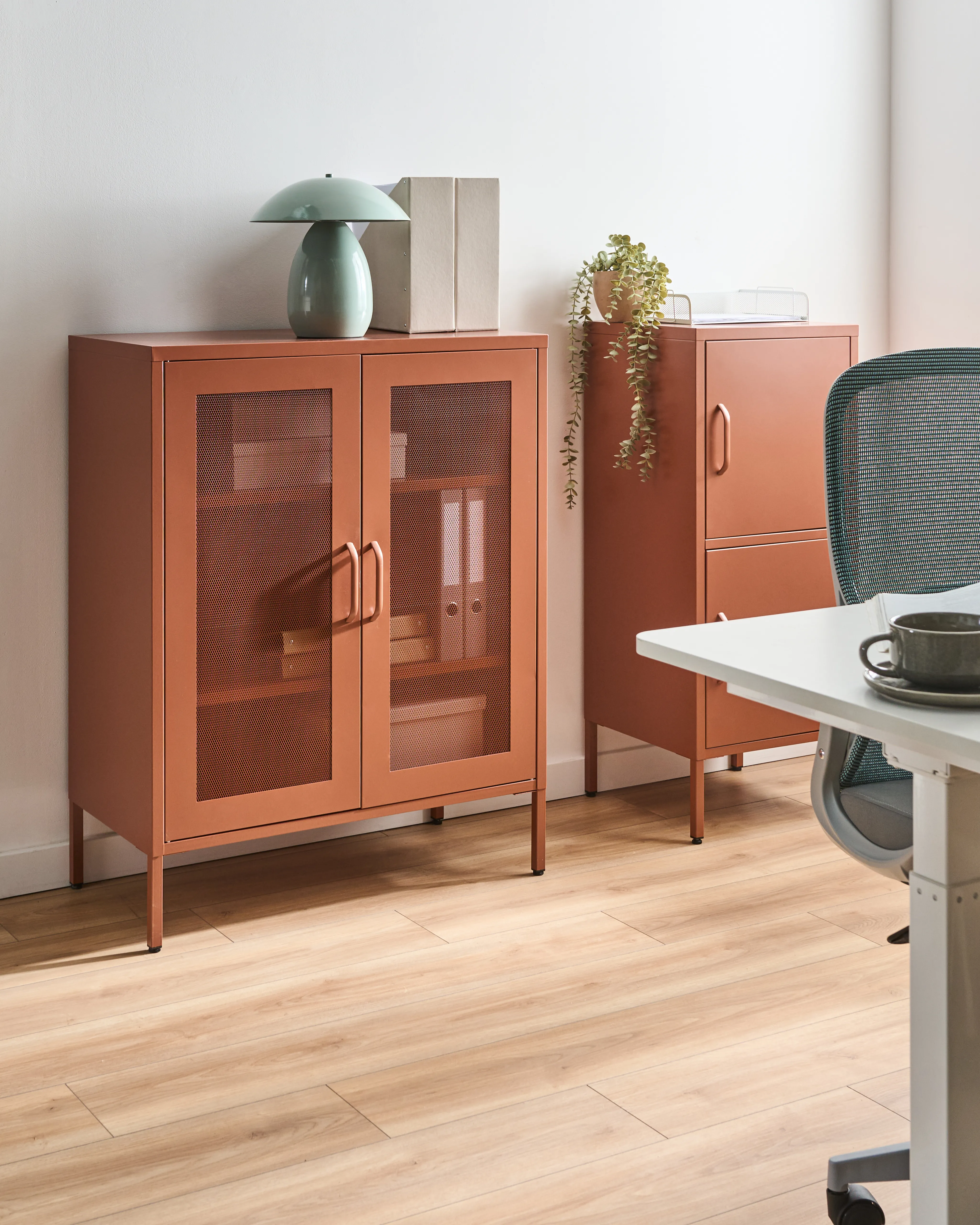 Cabinet WAKATIPU Metal Golden Brown