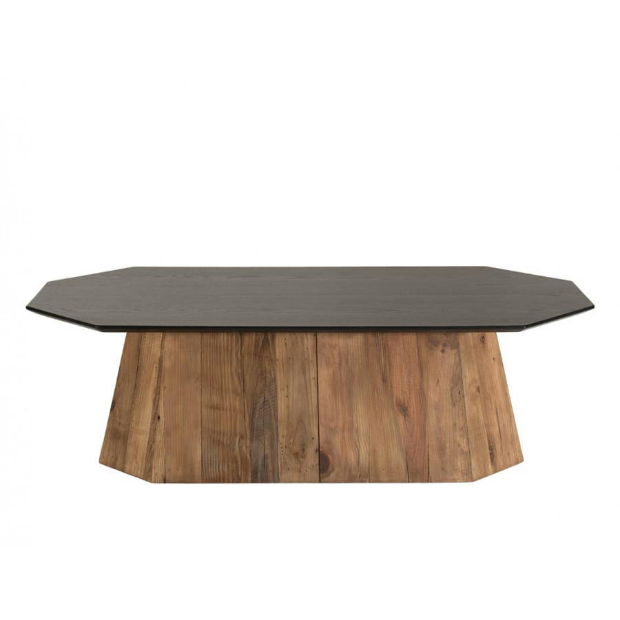 ANDREA - Table basse octogonale en pin recyclé L120