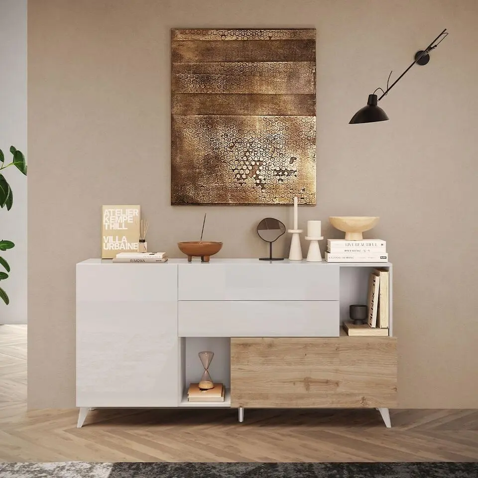 CALICOSY - Dressoir MALA - Wit - 94x181x43 cm