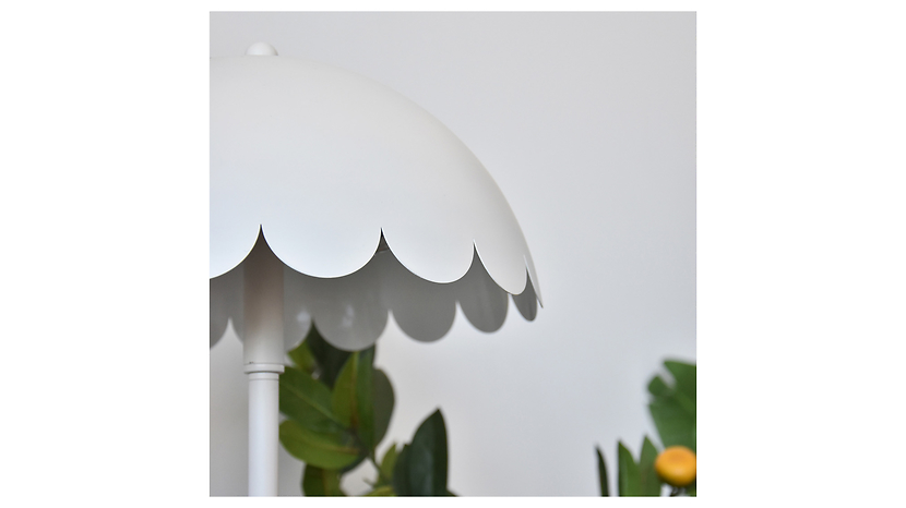 Lampa podłogowa Flow 2-punktowa metalowa 142 cm biała