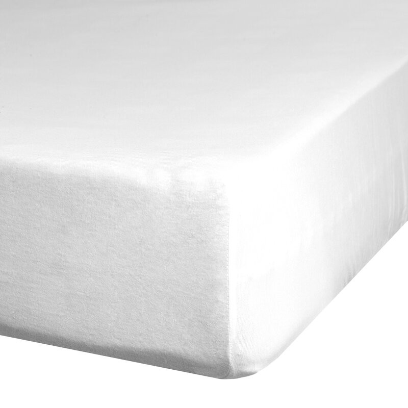 Prześcieradło z gumką 100x200 Gładkie białe na wysoki materac 30 cm