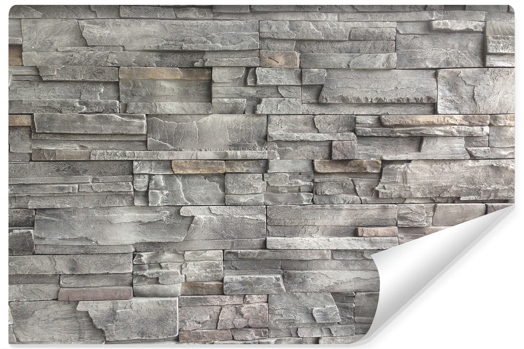 Fototapeta Ścienna Szary Kamień Łupek Efekt 3D 90x60cm