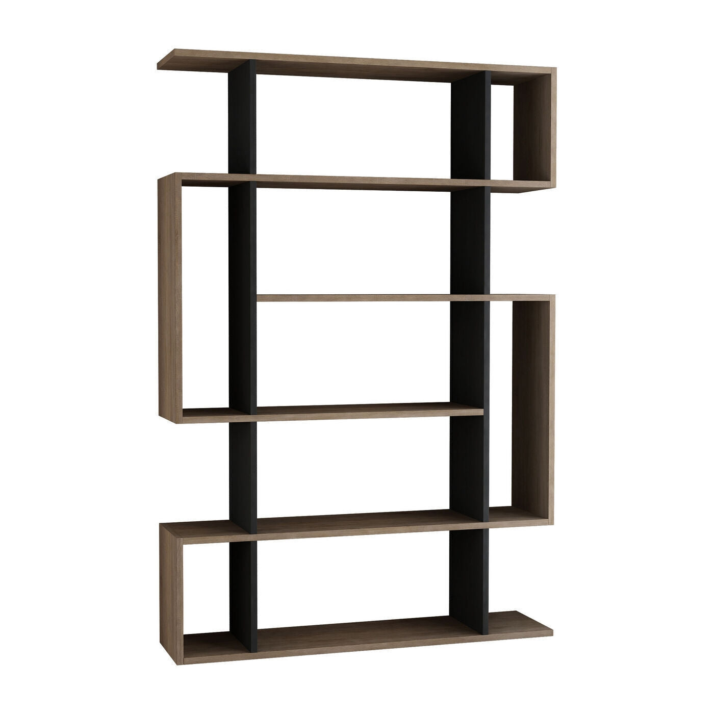 Giga Meubel - Boekenkast Antraciet Eiken - 110x26x161cm - Mito
