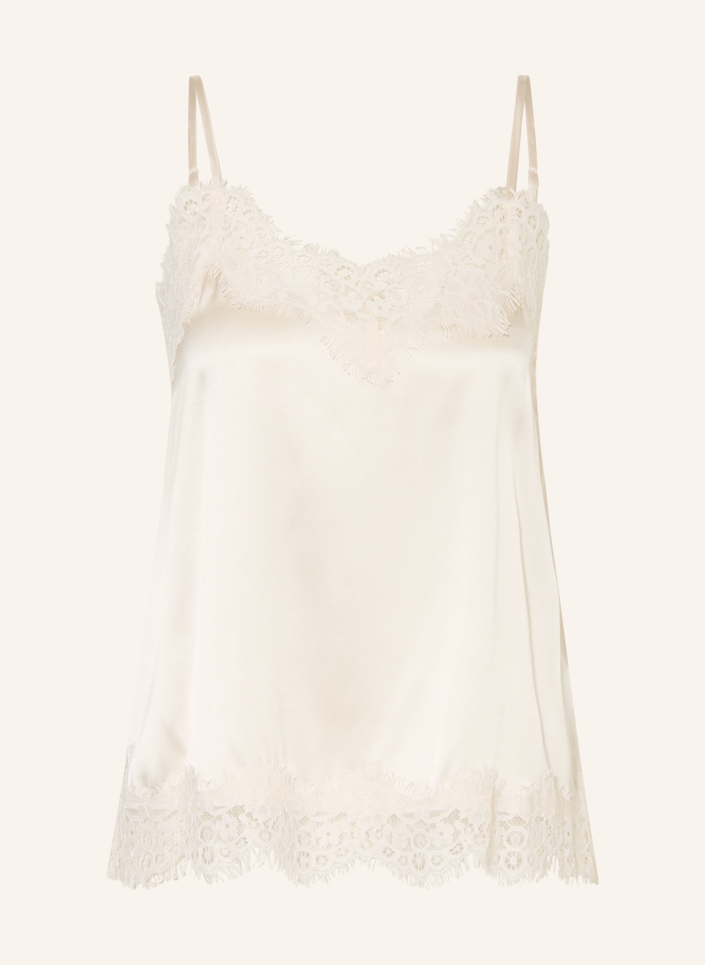 darling harbour Seidentop aus Satin mit Spitze