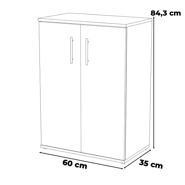 Komoda biała szafka do salonu sypialni 60cm drzwiczki półka
