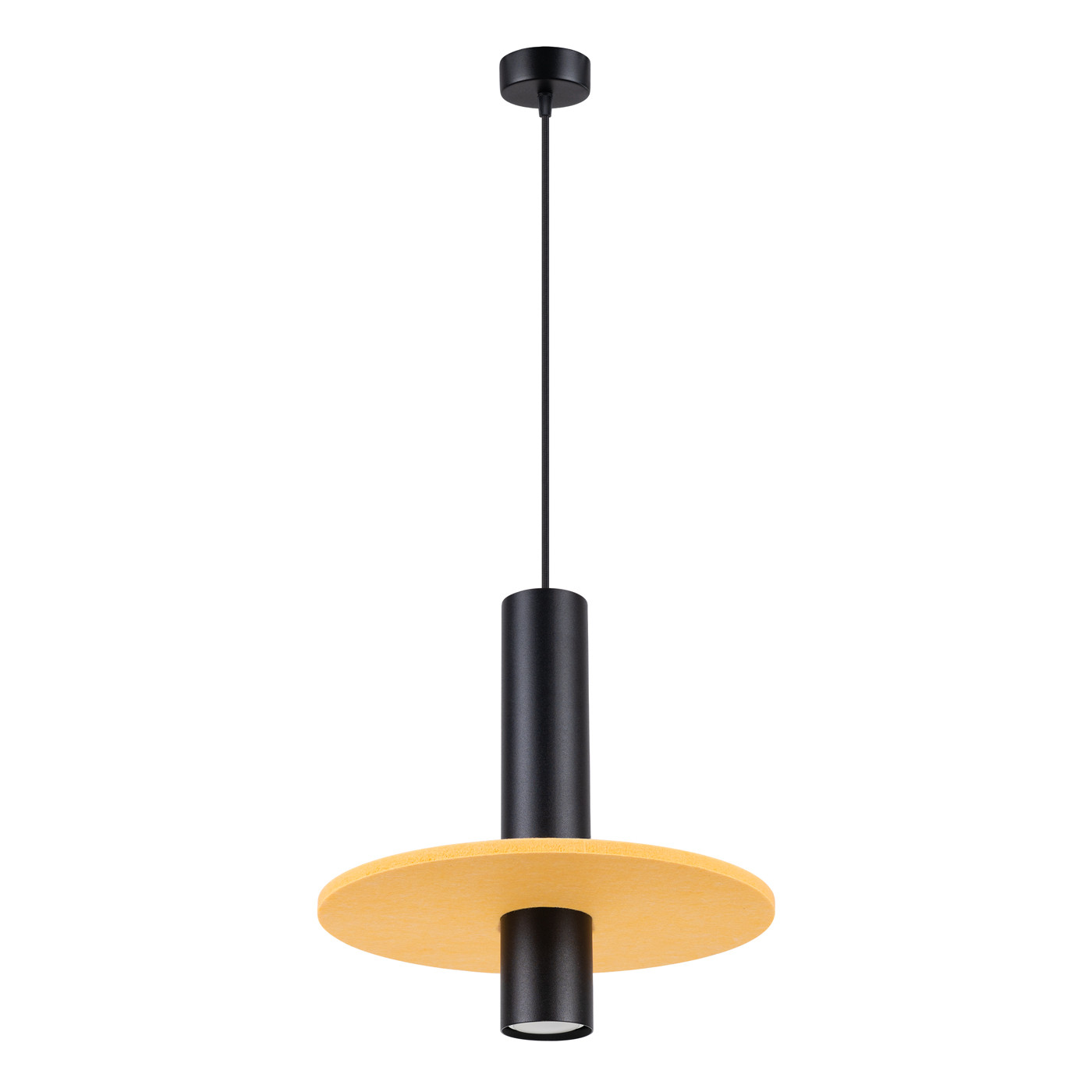 Lampa wisząca PELTA 1 czarna/żółta