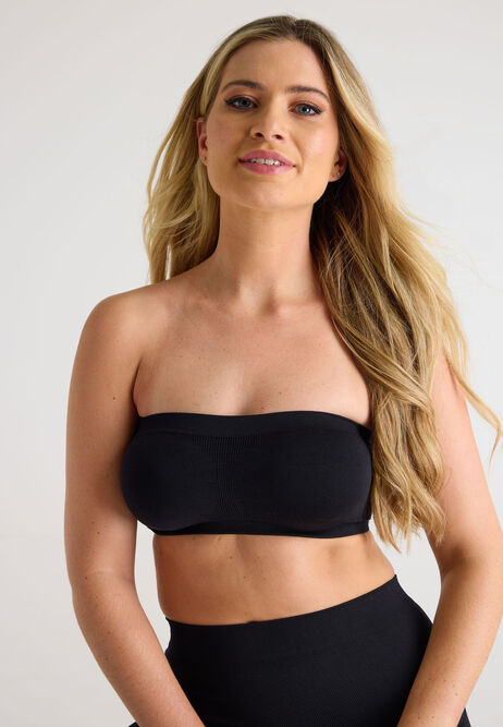 Womens Black Seamfree Bandeau Bra