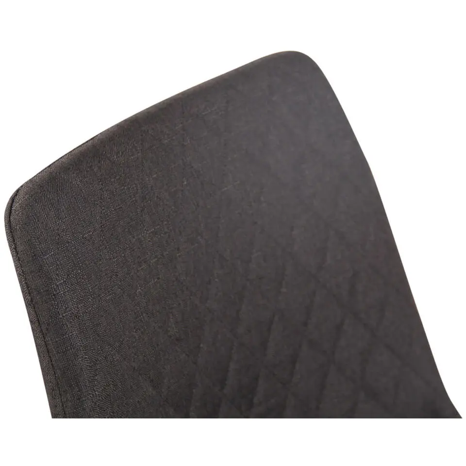 CLP Eetkamerstoel Telde zwart Frame - Stof - donkergrijs