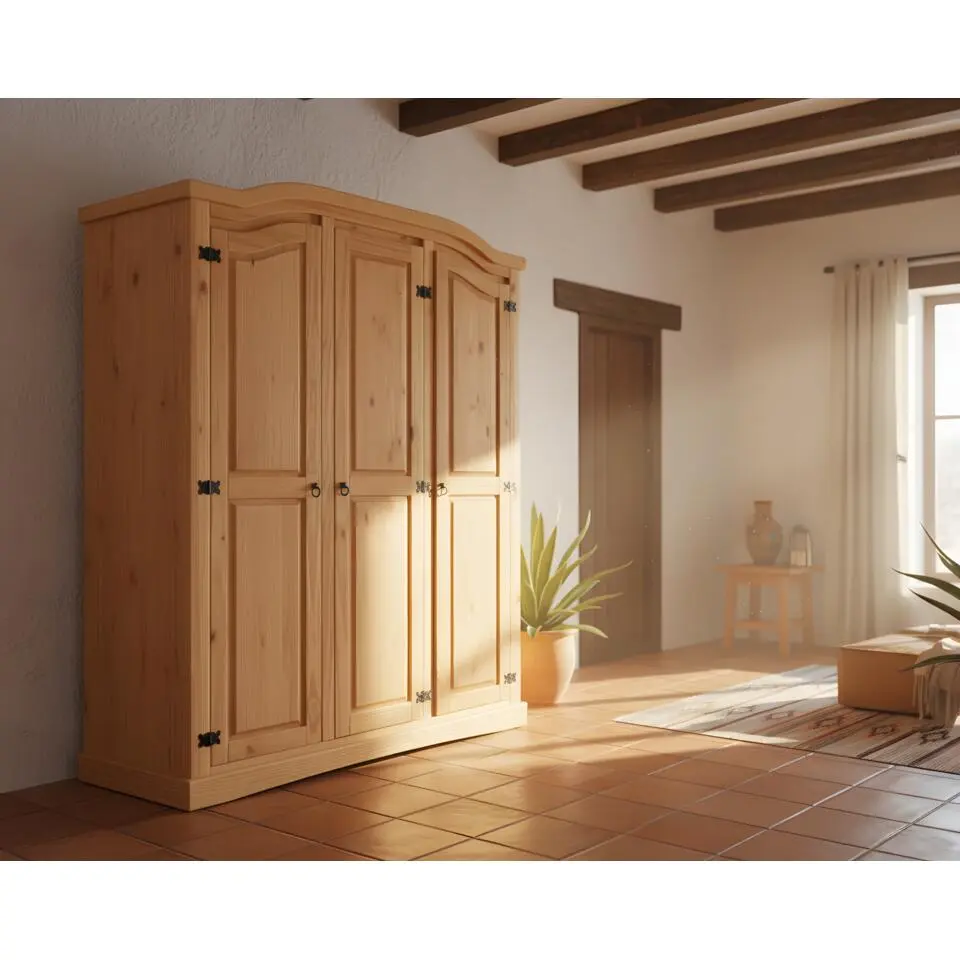 Hioshop Driedeurs kledingkast New Mexico