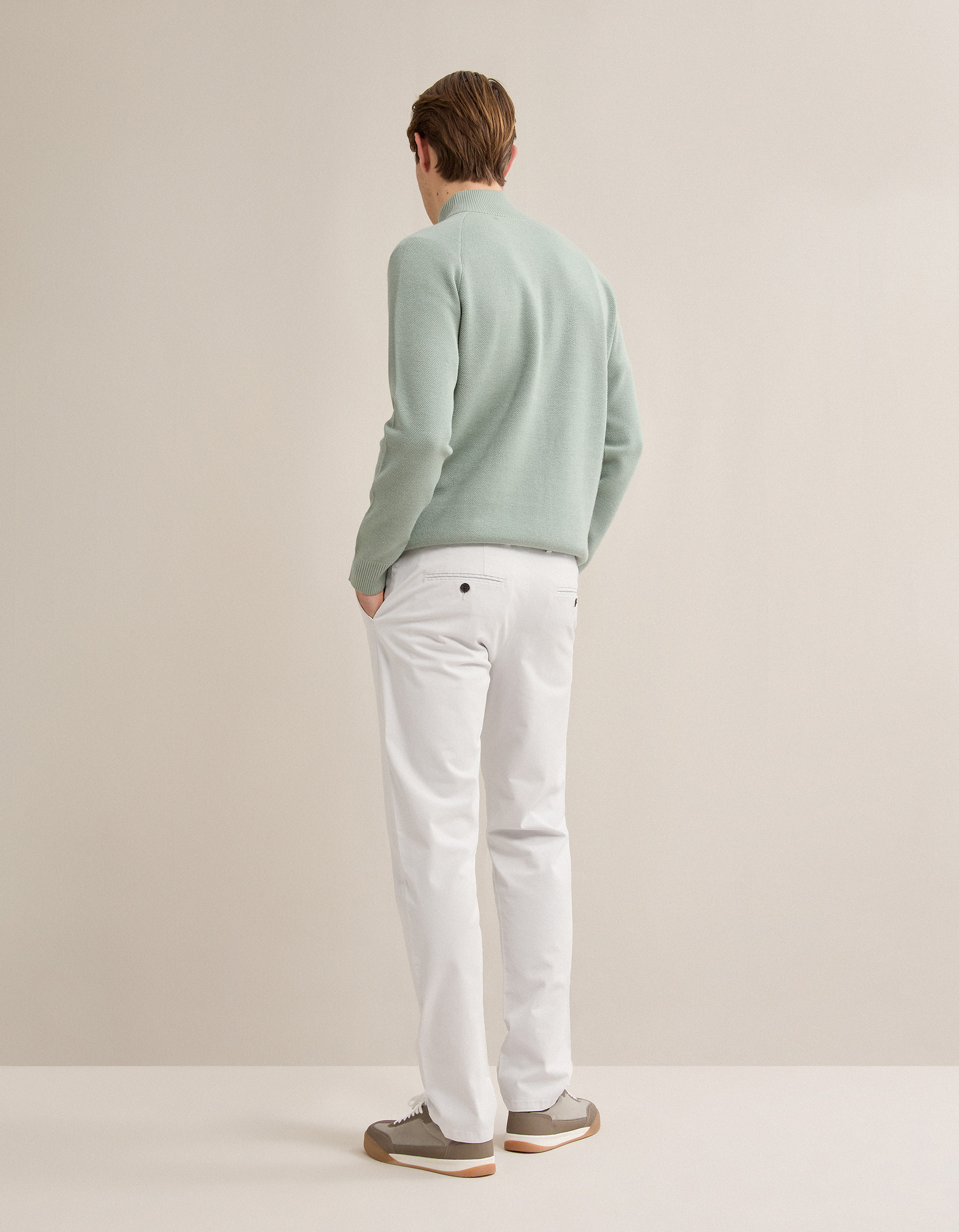 Calças Chino Slim, Homem, Branco