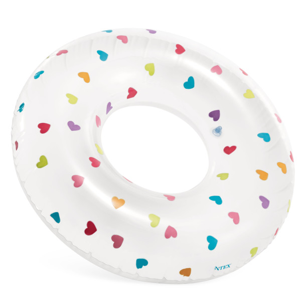 Koło dmuchane plażowe do pływania serca 81 cm Intex 59259-01