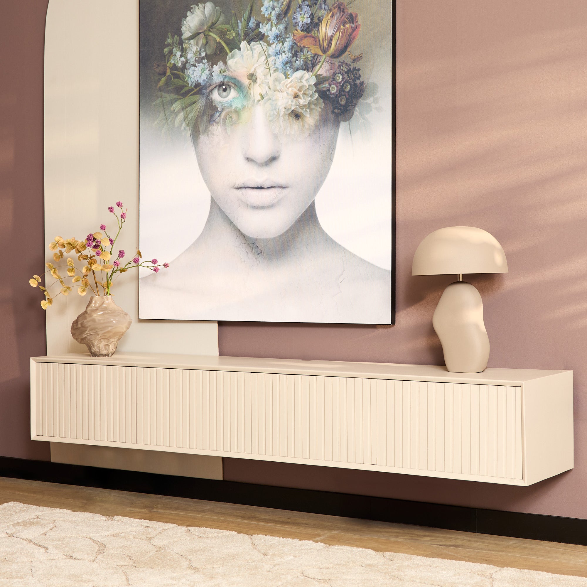 Starfurn tv meubel Madison - beige - 35x200x30cm