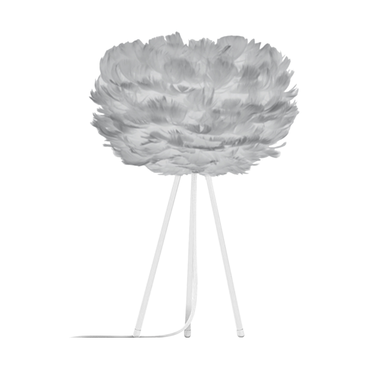 Umage Eos Mini tafellamp light grey - met tripod wit - Ø 35 cm