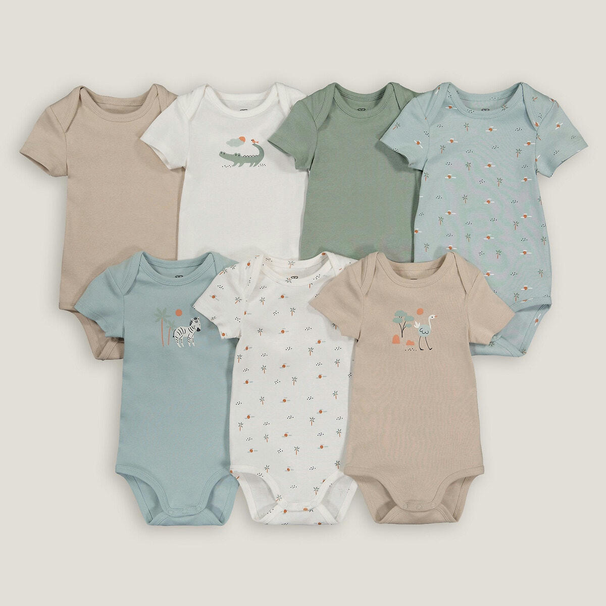 Lot de 7 bodies manches courtes