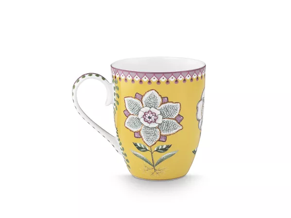 Komplet 2 kubków 0,35 L Pip Studio - Lily & Lotus Yellow 51.L&LY.002.579