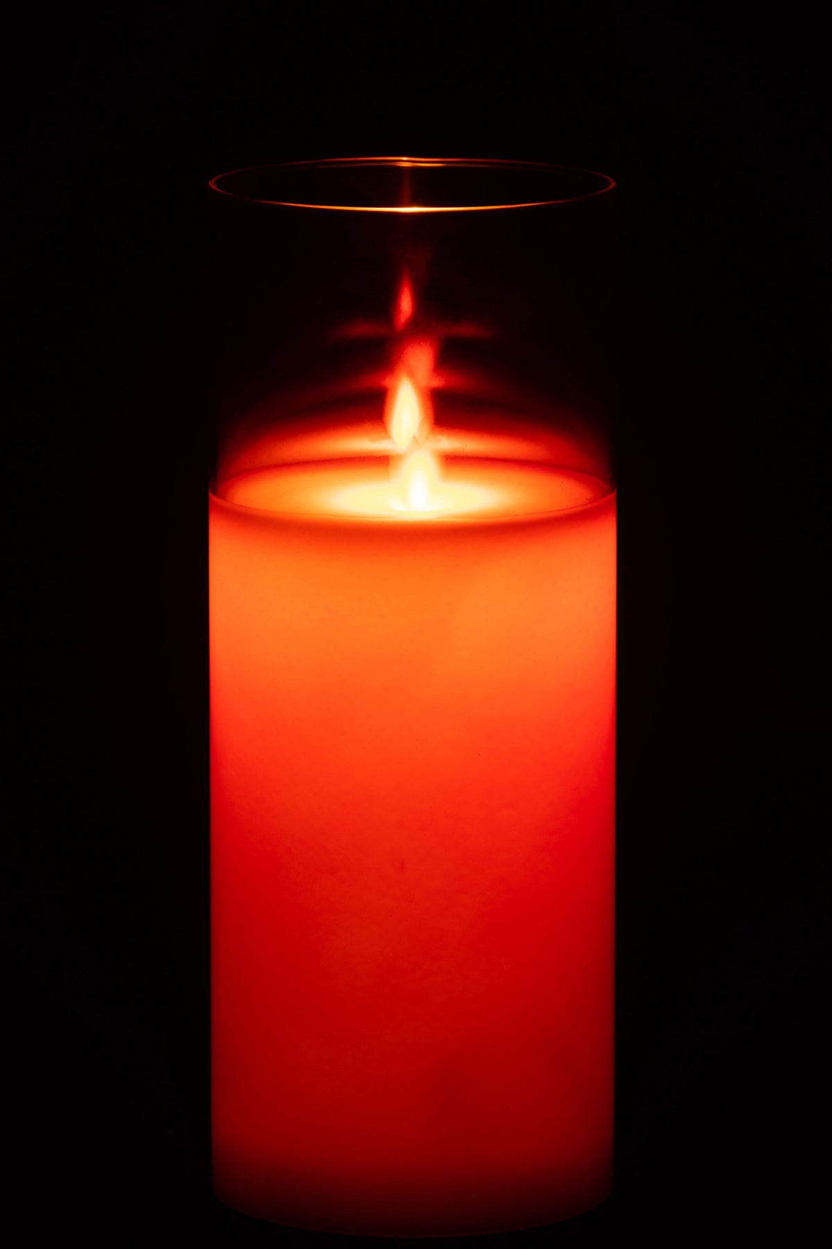 J-Line ledlamp Blinkend - glas - rood - large