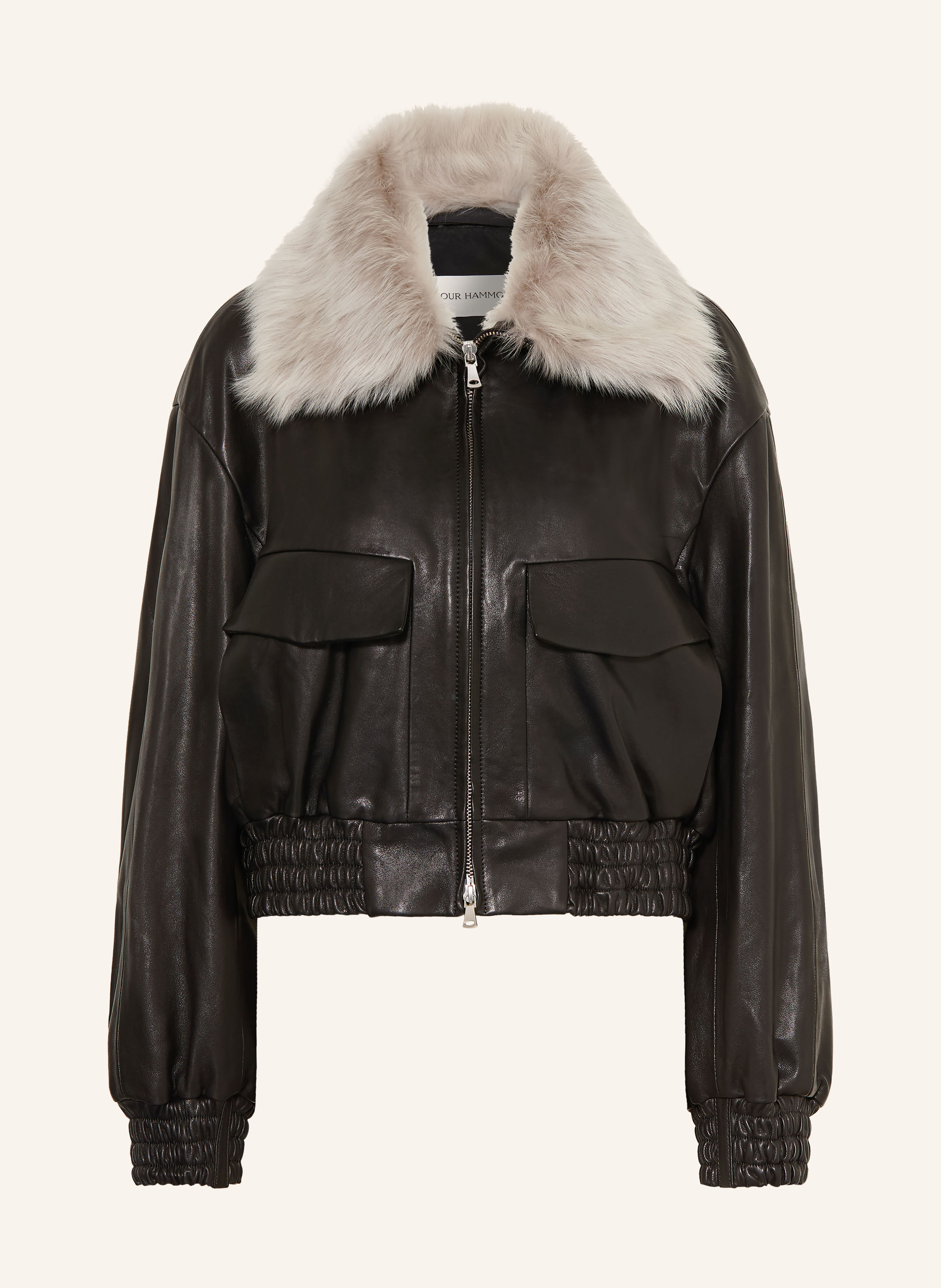 NOUR HAMMOUR Lederjacke ELLERY mit abnehmbarem Kragen