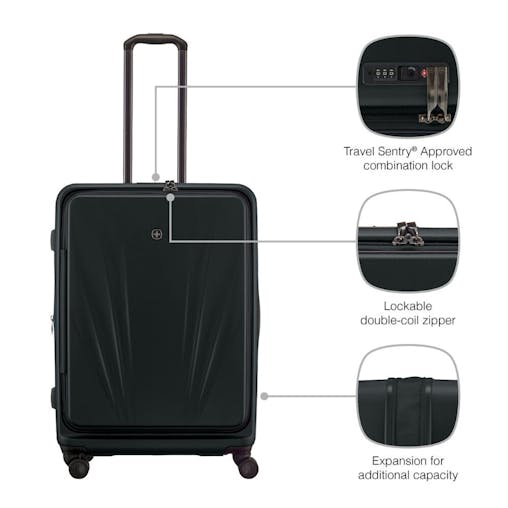 Wenger Skyon Hardside 2 Piece Luggage Set Black