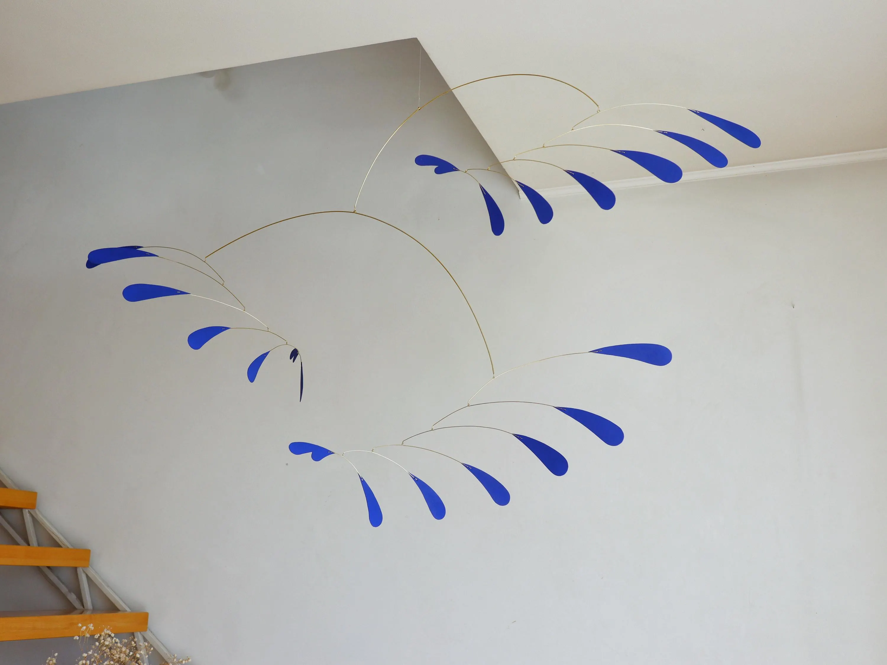 XLarge kinetic mobile. Custom color hanging sculpture. Mid-Century Modern art decor