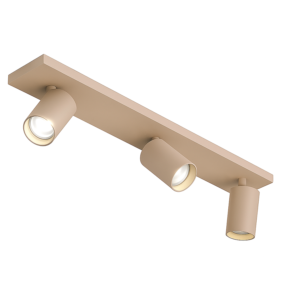 Highlight spot Mila - 3 lichts - 65 x 15  cm - beige