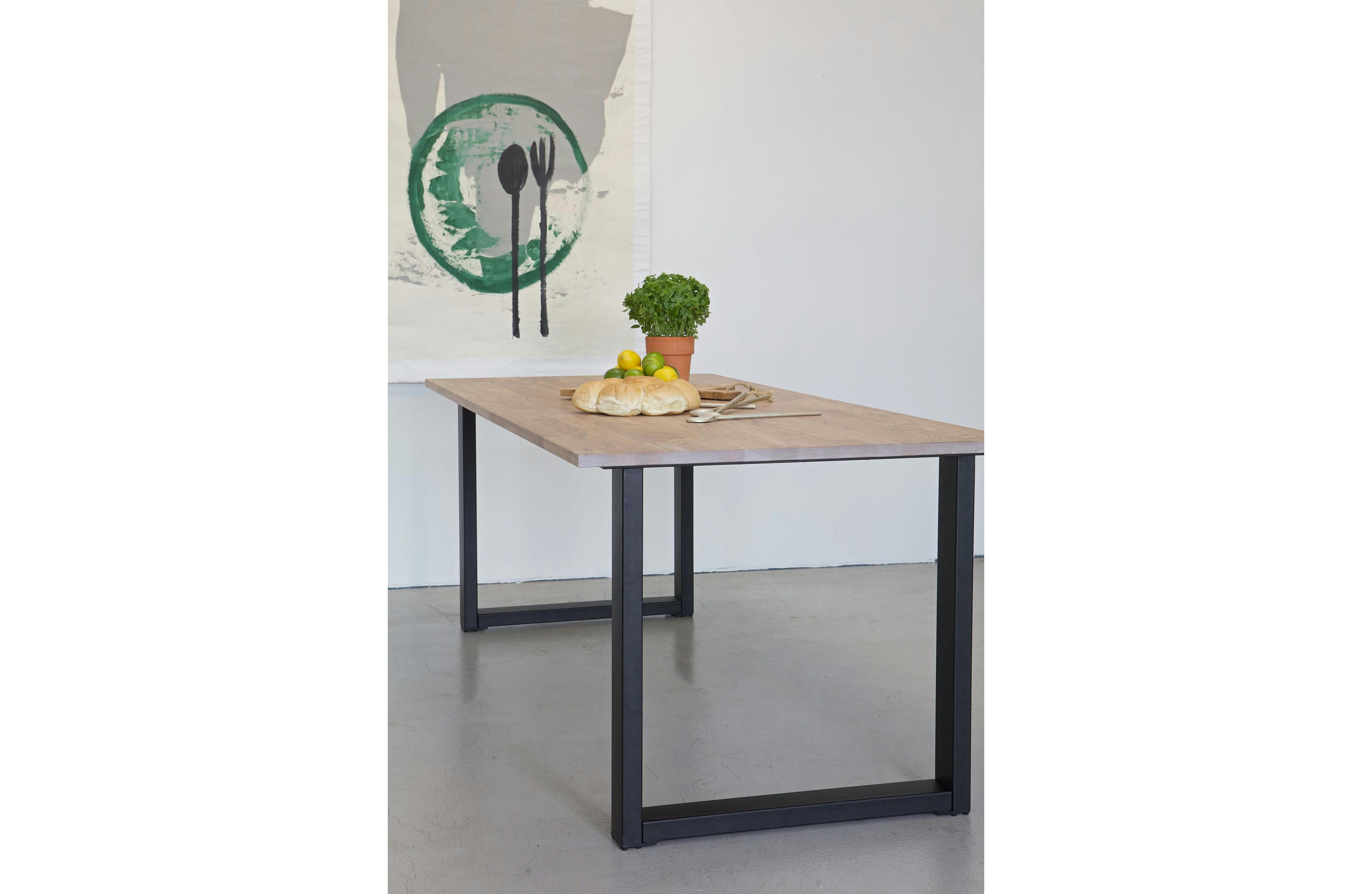 TABLO - Pietement en forme de U 72x79x10 en métal noir