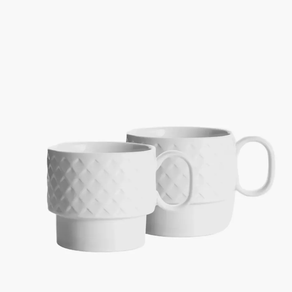 Zestaw 2 kubków 500ml SAGAFORM COFFE & MORE biały