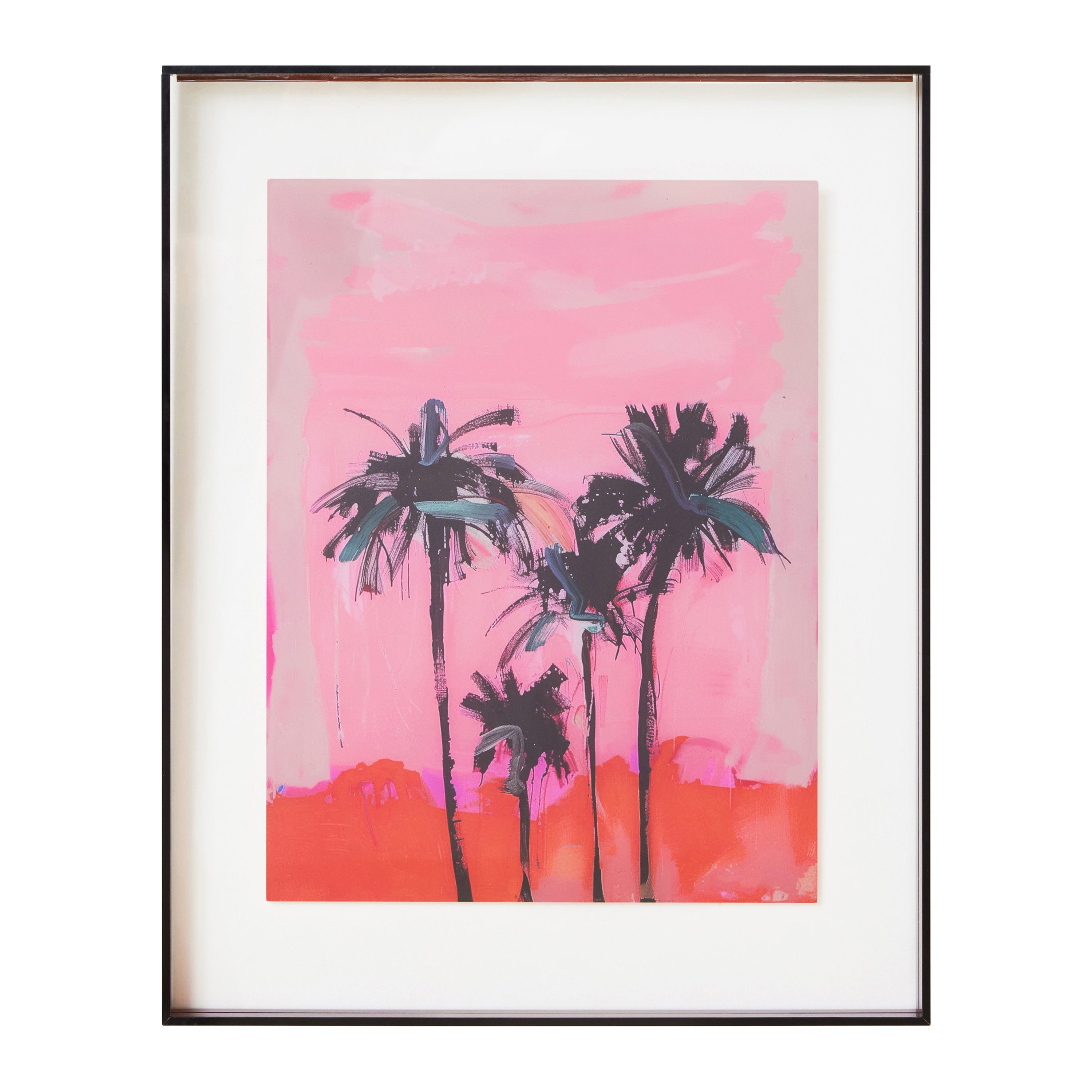 HKliving Acrylic Lijst 40 x 50 cm - Brown Palms