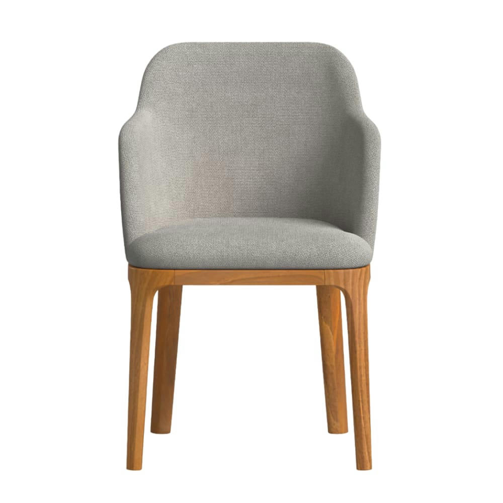 ALENI - Chaise avec tissu fabriqué à la main en couleur gris