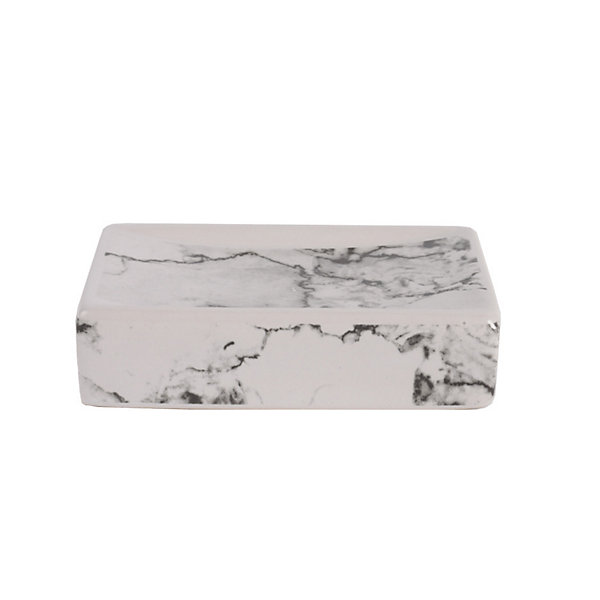Optima Marmo Porte-savon en céramique, Aspect marbre (MAR39)