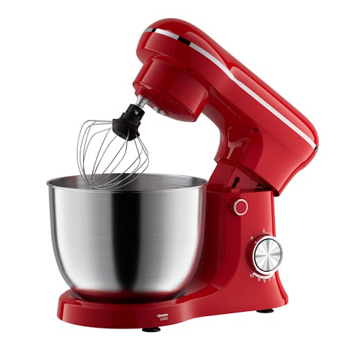 400W Mix Master 5L Kitchen Stand (Red) w/ Bowl/ Whisk/ Beater