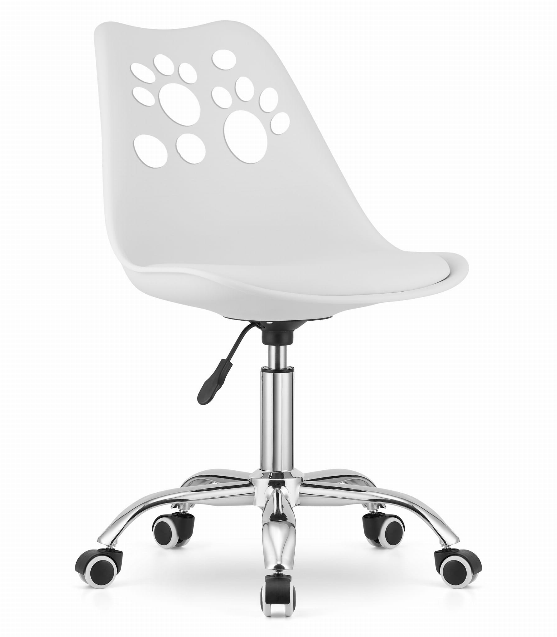 Krzesło Do Jadalni Kuchni SalonuObrotowe Print - Białe