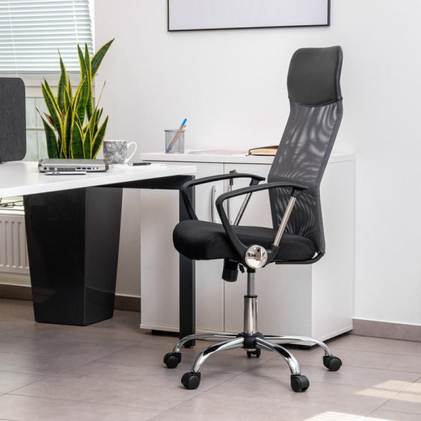 Ergonomiczny fotel biurowy obrotowy czarny
