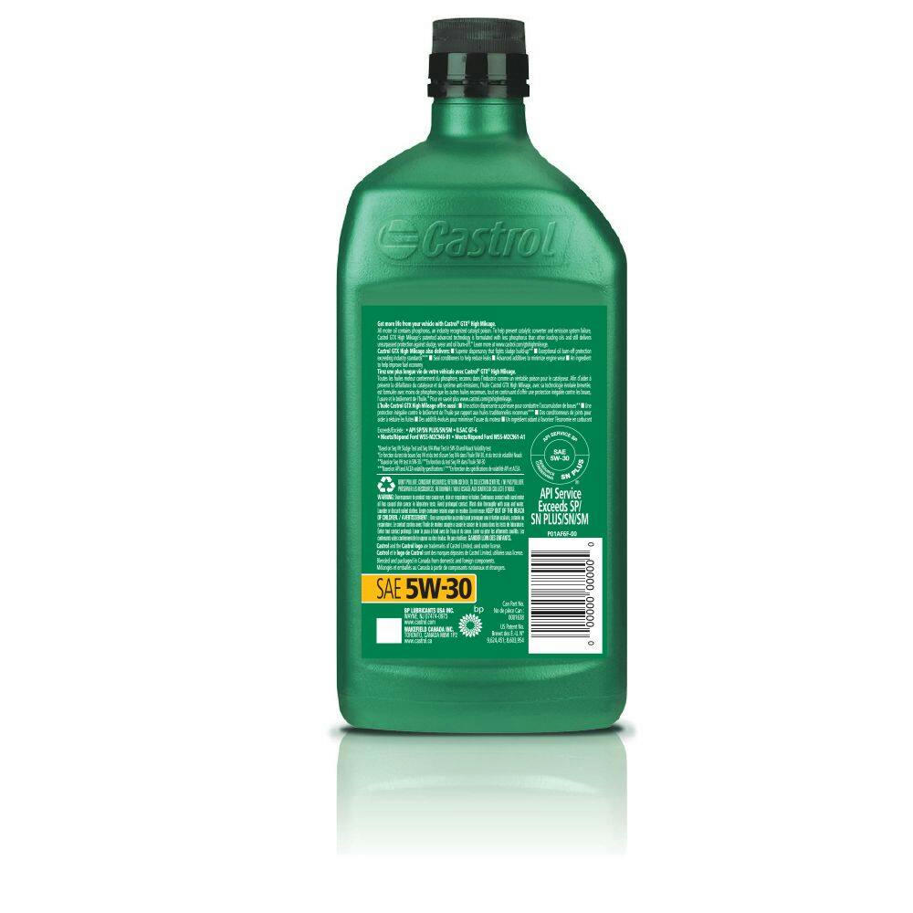 Castrol GTX High Mileage 5W30 Synthetic-Blend Engine/Motor Oil, 1-L