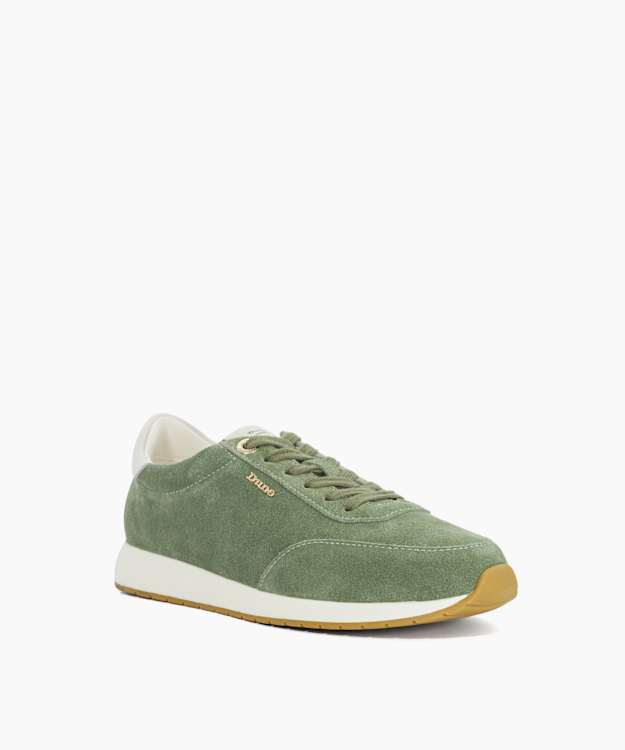 Ettah Sage - Suede Lace-Up Runner Trainers