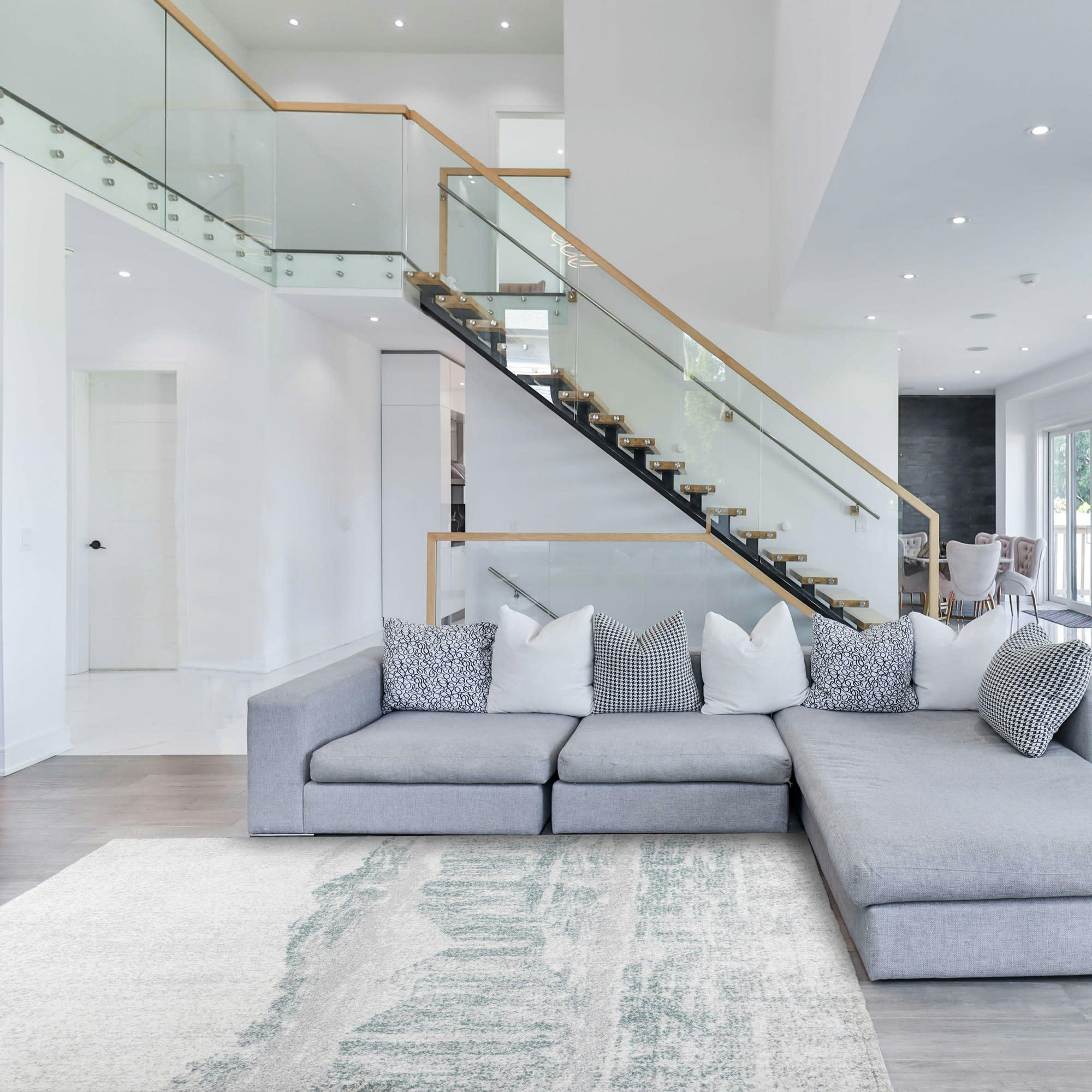 ZEN - Tapis design japandi gris 160x230, OEKO-TEX®