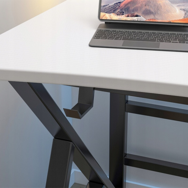 Biurko komputerowe białe nowoczesne loft duże 120 cm