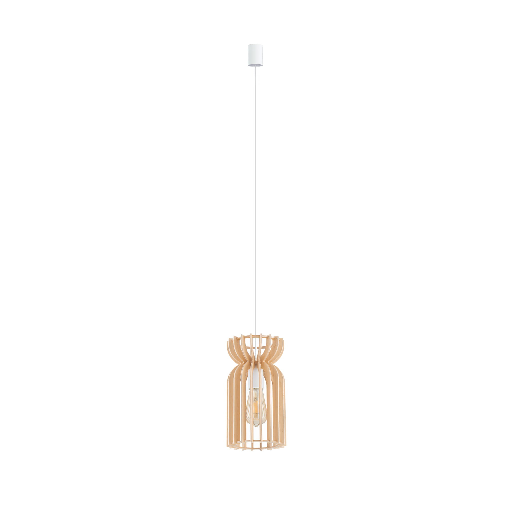 Lampa wisząca KYMI B Naturalne drewno E27 10571 Nowodvorski