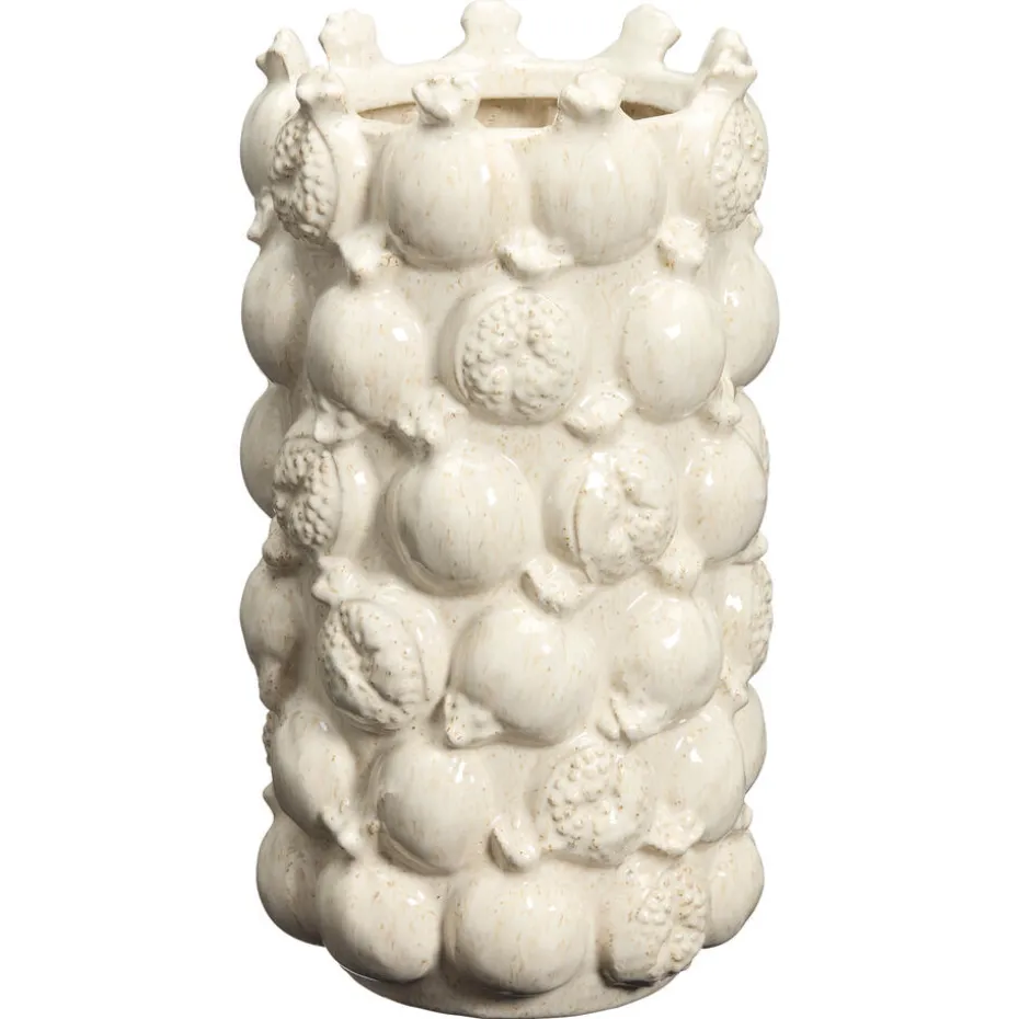 Kwantum Vazen & Potten | Vaas Granaatappel Off-White – 16×28,5 Cm 16×28 Cm