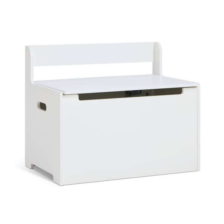 Habitat Joni Toy Box with Back Rest - White